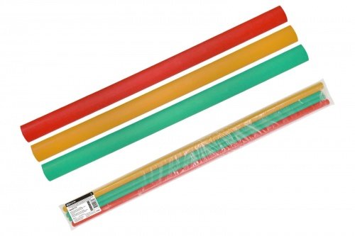 Трубки термоусаживаемые, клеевые, набор 3 цвета по 3 шт. ТТкНГ(3:1)-19,1/6,4 TDM фото 2
