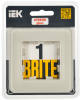 BRITE Рамка 1-мест. РУ-1-2-Бр стекло песчаный RE IEK