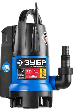 Дренажный насос для грязной воды, 550 Вт, АкваСенсор, Профессионал ЗУБР