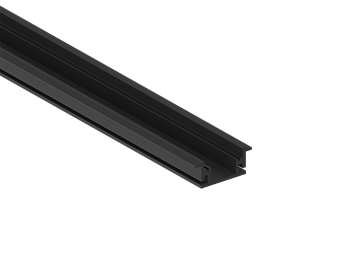 Donel Врезной алюминиевый профиль в пол, 27х11х2000. Цвет: Черный матовый, RAL9005,Серия:DN8ALE