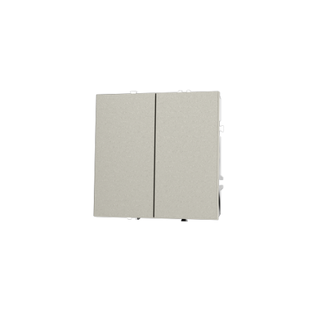 Выключатель с самовозвратом встраиваемый Voltum S70 двухклавишный 10А, (шелк)