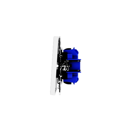 Выключатель встраиваемый Voltum S70 трехклавишный 10А, (белый глянцевый)