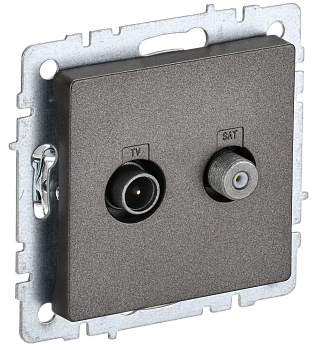 BRITE Розетка двойная TV+SAT РТВ/РСп12-БрТБ темная бронза IEK