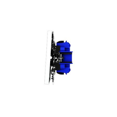Проходной переключатель встраиваемый Voltum S70 двухклавишный 10А, (белый матовый)