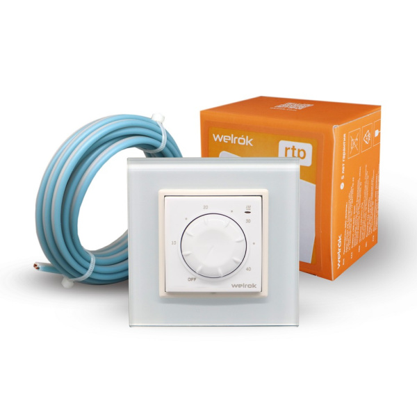 Терморегулятор Welrok RTP для рамки LIVOLO с механическим управлением, датчик пола 3 м, цвет белый Терморегулятор Welrok RTP для рамки LIVOLO с механическим управлением, датчик пола 3 м, цвет белый
