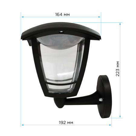 11-175 Св-к садово-парковый, светод-й, наст-й вверх, «Дели», 8Вт, 4-х гран., 720Лм, 6500К, черн APEYRON