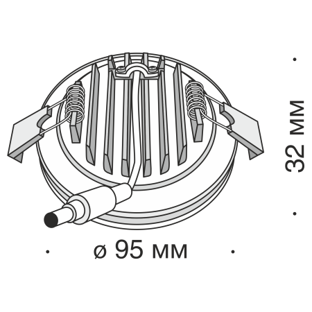 Встраиваемый светильник 12Вт 3000K Черный IP20 Phanton DL303-L12B Technical