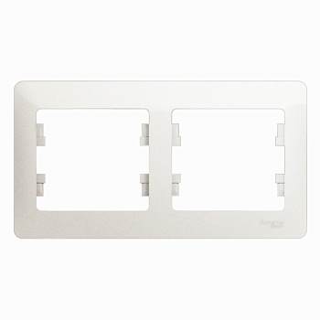 GLOSSA  Рамка горизонтальная 2-м . перламутр IP20 Schneider Electric