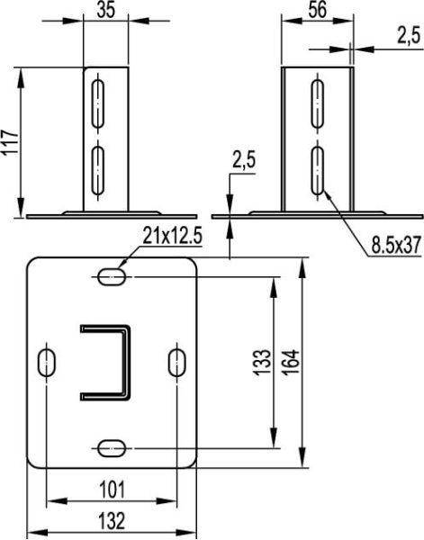 Крепление к потолку SSM, горячеоцинкованное DKC