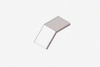 Крышка лотка замкового КЛСЗ 75х65-45 УХЛ1 для поворота трассы вниз на 45, оцинкованный лист, S1,0