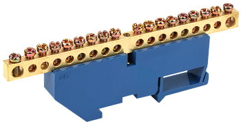 Шина N "ноль" на DIN-изоляторе ШНИ-6х9-18-Д-С IEK