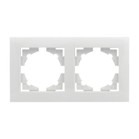 Валенсия Рамка 2-местная белая EKF