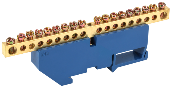 Шина N "ноль" на DIN-изоляторе ШНИ-6х9-18-Д-С IEK