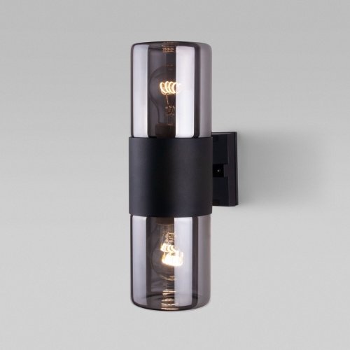 Уличный настенный светильник 2*E27 черный IP54 Roil (a055636) Elektrostandard