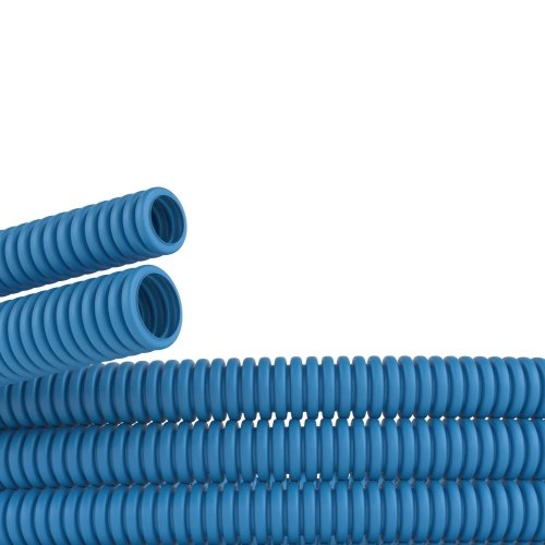 Труба ПП гибкая гофр. д.32мм, лёгкая без протяжки, 25м, цвет синий DKC