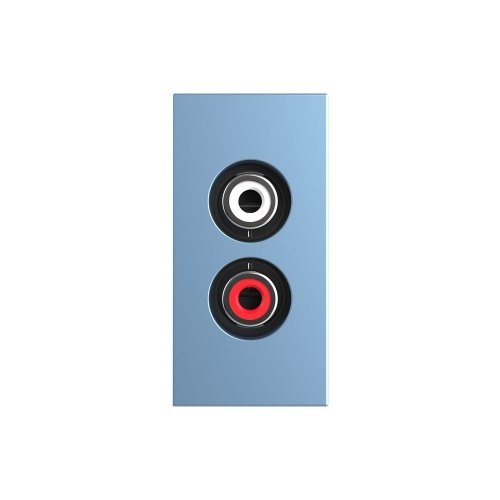 Розетка мультимедийная RCA аудио, цвет синий (механизм) Livolo фото 2