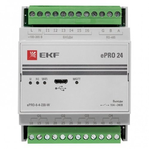 Контроллер базовый ePRO 24 удаленного управления 6вх\4вых 230В WiFi PROxima EKF фото 3
