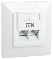 ITK Внутренняя информационная розетка RJ45 кат.6 FTP 2 порта