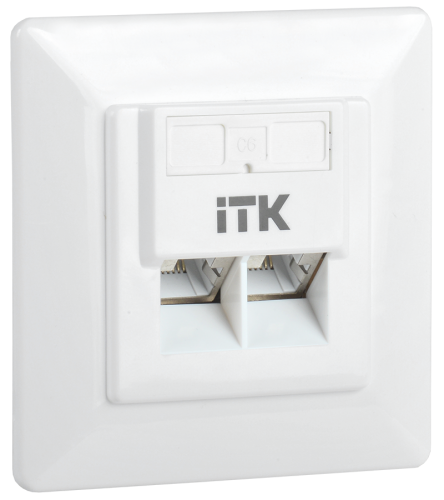 ITK Внутренняя информационная розетка RJ45 кат.6 FTP 2 порта
