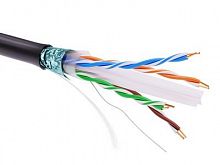 Информационный кабель экранированный F/UTP 4х2 CAT6, PE, чёрный DKC