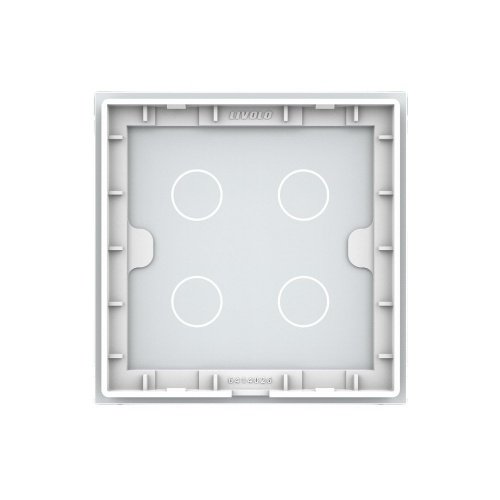 Панель для сенсорного выключателя UK стандарт, 4 клавиши, цвет белый, стекло Livolo фото 4