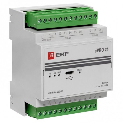 Контроллер базовый ePRO 24 удаленного управления 6вх\4вых 230В WiFi PROxima EKF