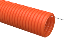 Труба гофрированная ПНД d=40мм с зондом оранжевая тяжелая (15м) IEK