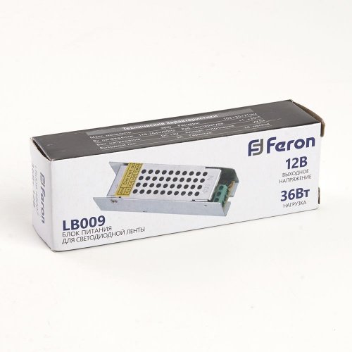 Блок питания для светодиодной ленты 36W 12V (драйвер), LB009 Feron фото 4