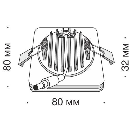 Встраиваемый светильник 7Вт 3000K Черный IP20 Phanton DL2001-L7B Technical фото 4