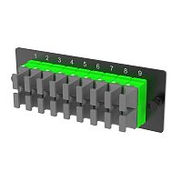 Адаптерная планка 18xMTP(12) адаптеров (opposed key) (цвет адаптеров - зеленый), OS2, 1 HU DKC