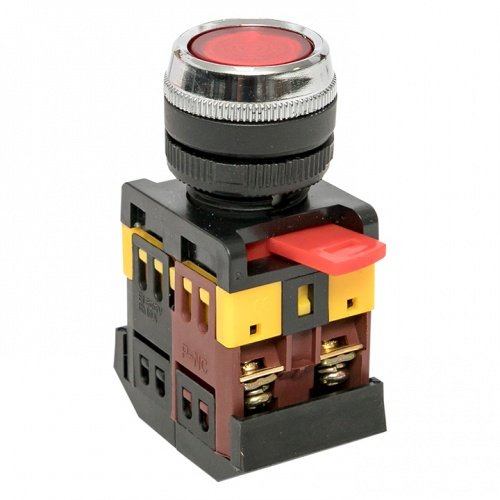 Кнопка ABLFS-22 с подсветкой красный NO+NC 230В PROxima EKF