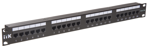 ITK 1U патч-панель кат.5E UTP 24 порта (Dual)