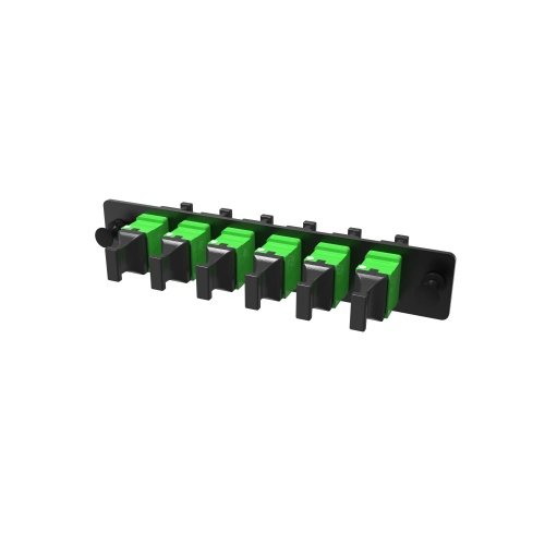 Адаптерная планка 6xMTP адаптеров (opposed key) (цвет адаптеров - зеленый), OS2, 1/2 HU DKC