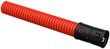 Труба гофрированная двустенная ПНД d=40мм красная (100м) IEK