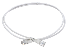 ITK Коммутационный шнур (патч-корд) кат.5E UTP LSZH 1,5м slim колпачок с язычком белый