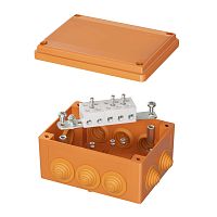 Коробка пластиковая FS с кабельными вводами и клеммниками, IP55, 150х110х70 мм, 5р, 450V, 30A, 16 мм2 DKC