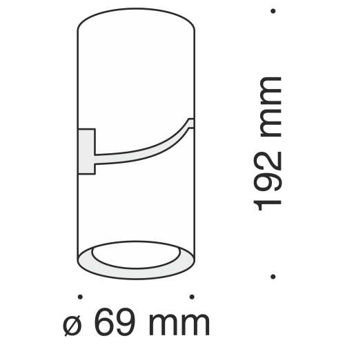Потолочный светильник 10Вт 3000K Белый IP20 Tube C019CW-01W Technical фото 2