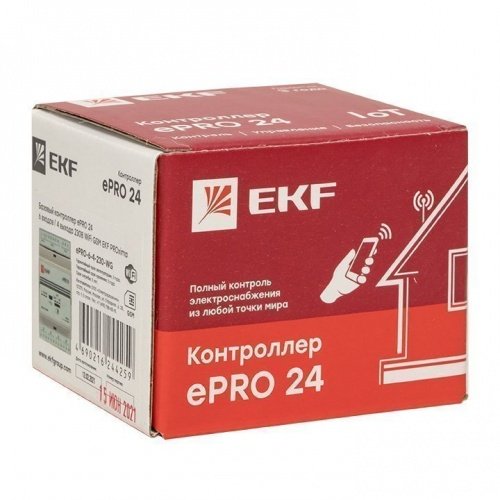 Контроллер базовый ePRO 24 удаленного управления 6вх\4вых 230В WiFi GSM PROxima EKF фото 2