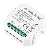 Wi-Fi реле 1 канал, 10A Белый Max 2300Вт/250Вт Ra IP20 L46xW46xH18 100-240В ST9000.500.01C ST LUCE