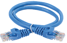 ITK Коммутационный шнур (патч-корд) кат.5E UTP PVC 7м синий