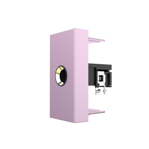 Розетка стерео аудио TRS JACK 6.3 мм, цвет розовый (механизм) Livolo