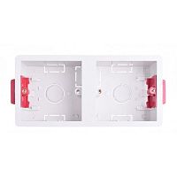 Монтажная квадратная коробка двойная для гипсокартона размер 81х162 наружные габариты (UK) Livolo