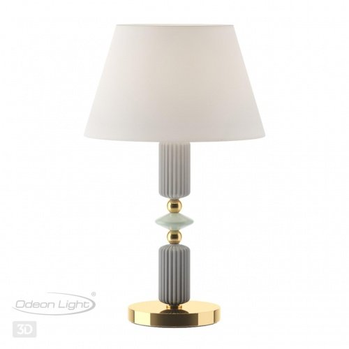 Настольная лампа E27 1*60W CANDY золото/разноцветн./керамика/абажур B ODEON LIGHT фото 4