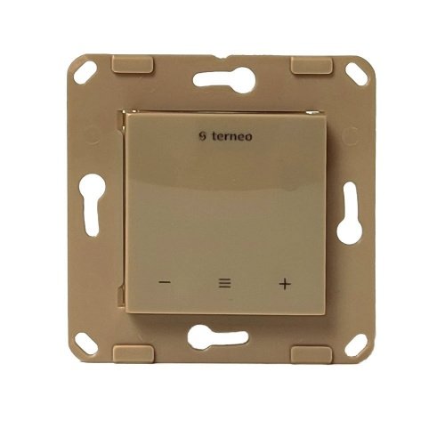 Терморегулятор Terneo S для рамки Livolo с сенс.упр., внешний датчик темп., бежевый (мех.) фото 2
