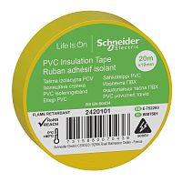 Изолента ПВХ 19мм 20м желтая шт Schneider Electric