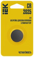 Элемент питания дисковой литиевой CR2025 (1шт/блистер) IEK